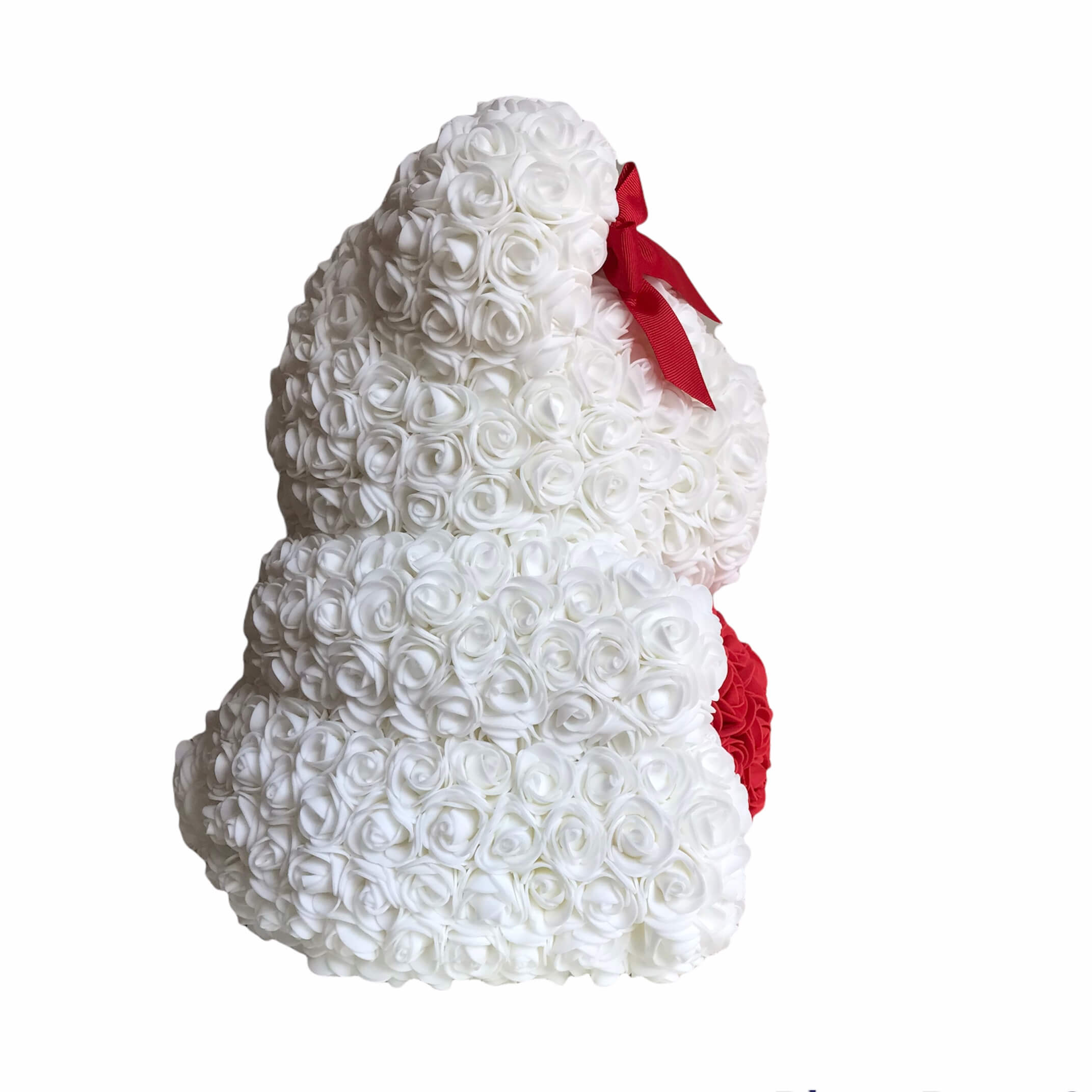 Rose bear, bílý medvídek z růží 35 cm - Obrázek 2