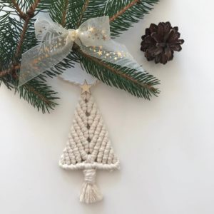 Macramé vánoční stromeček
