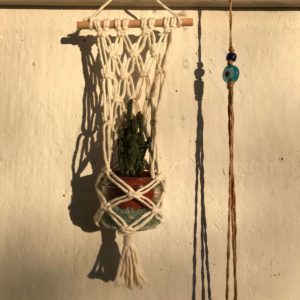 Macramé závěsný držák