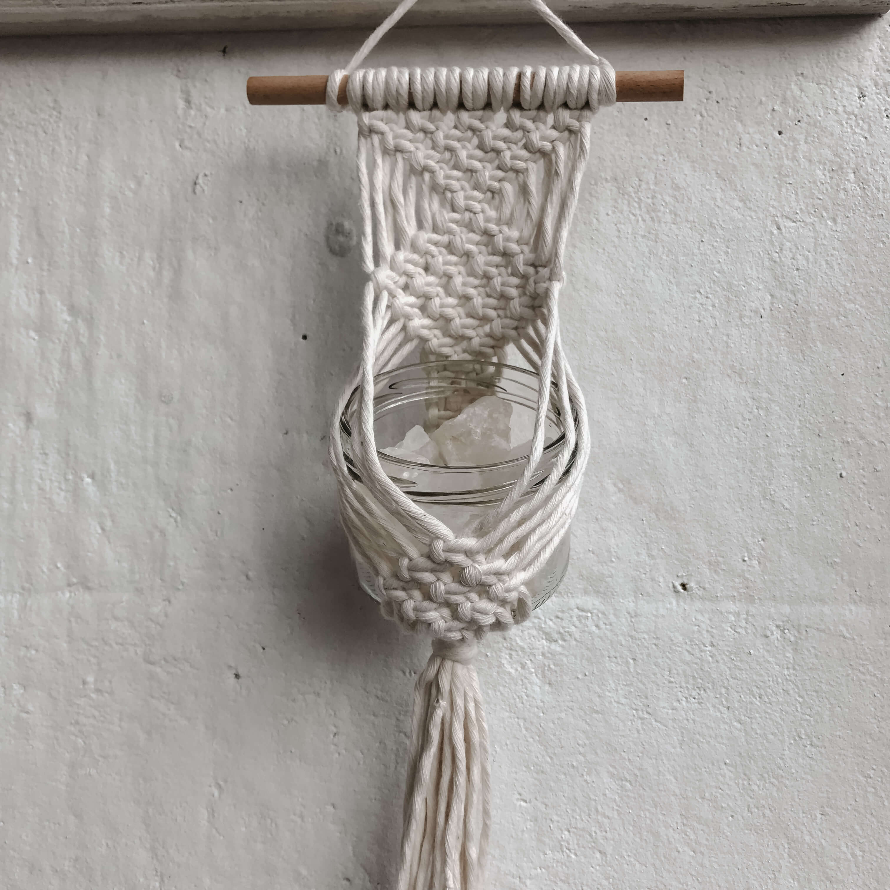 Macramé závěsný držák