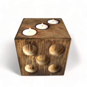 Kostka na čajové svíčky světlá