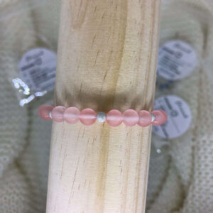 Náramek s minerálním kamenem jadeit lososový