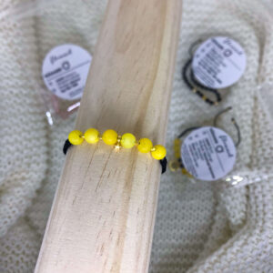 Macramé náramek, hvězda a minerální kámen jadeit žlutý